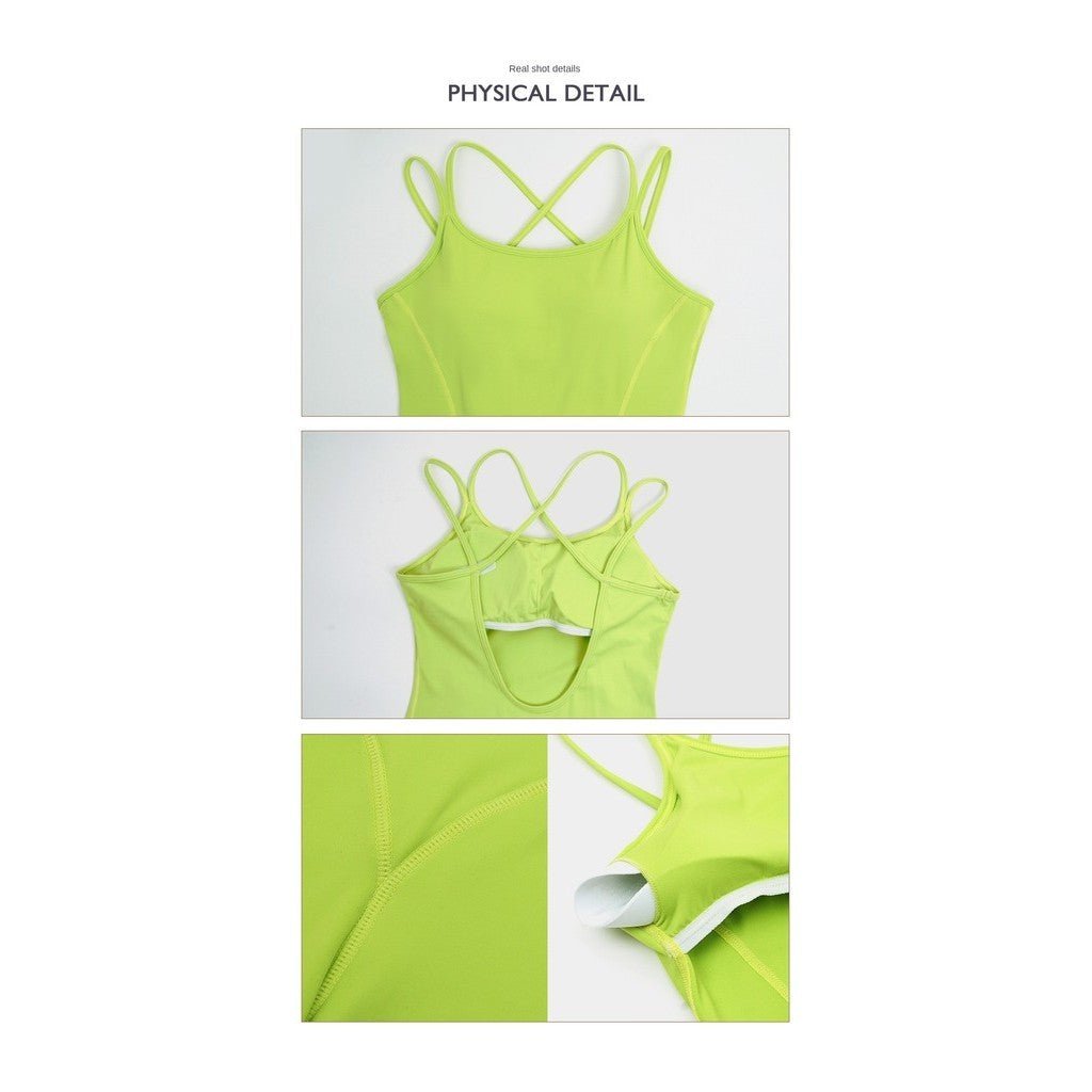 BODYCARVER Aerial Yoga Bodysuit Women Padded Crossing Beauty Back Sports Fitness Jumpsuit - BodyCarver