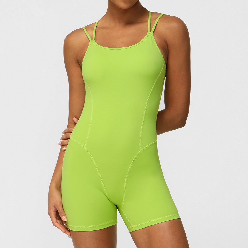 BODYCARVER Aerial Yoga Bodysuit Women Padded Crossing Beauty Back Sports Fitness Jumpsuit - BodyCarver