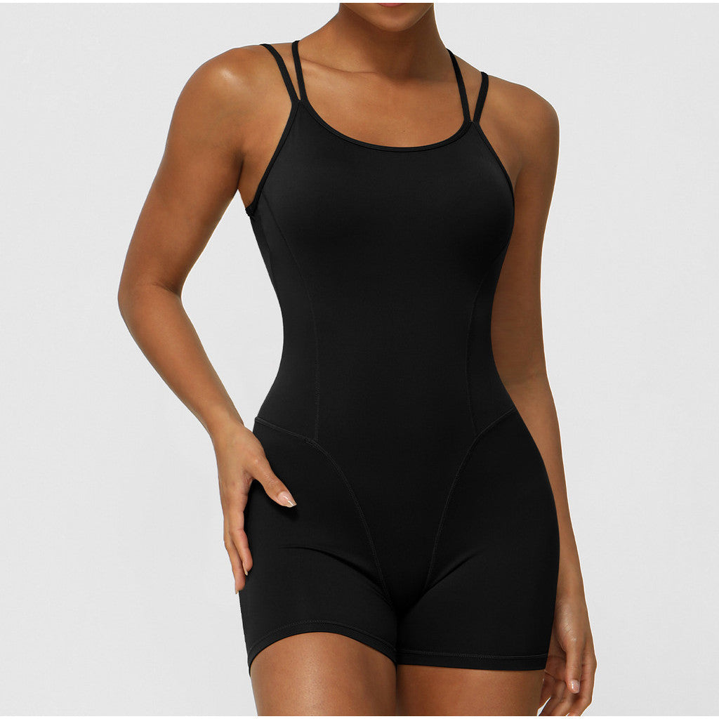 BODYCARVER Aerial Yoga Bodysuit Women Padded Crossing Beauty Back Sports Fitness Jumpsuit