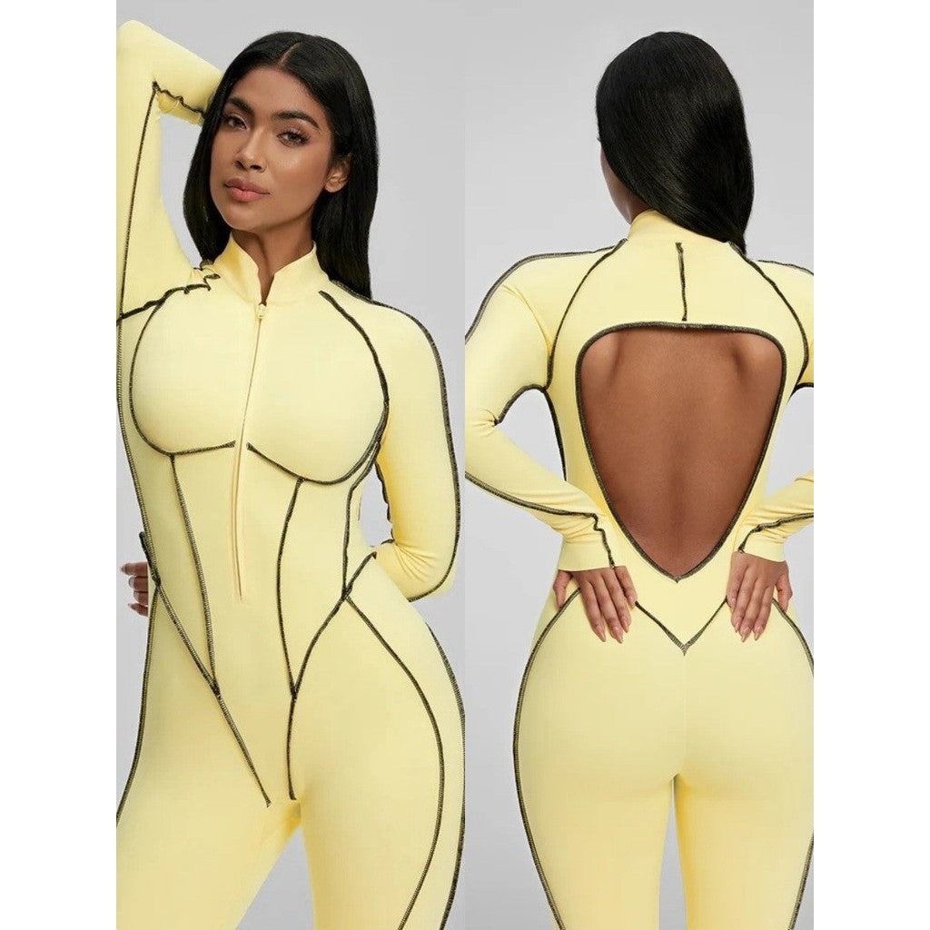 BDCV 25ss Women Sports Yoga Jumpsuit Split Design Build-in Bra One-Piece Bodysuit Yoga Wear