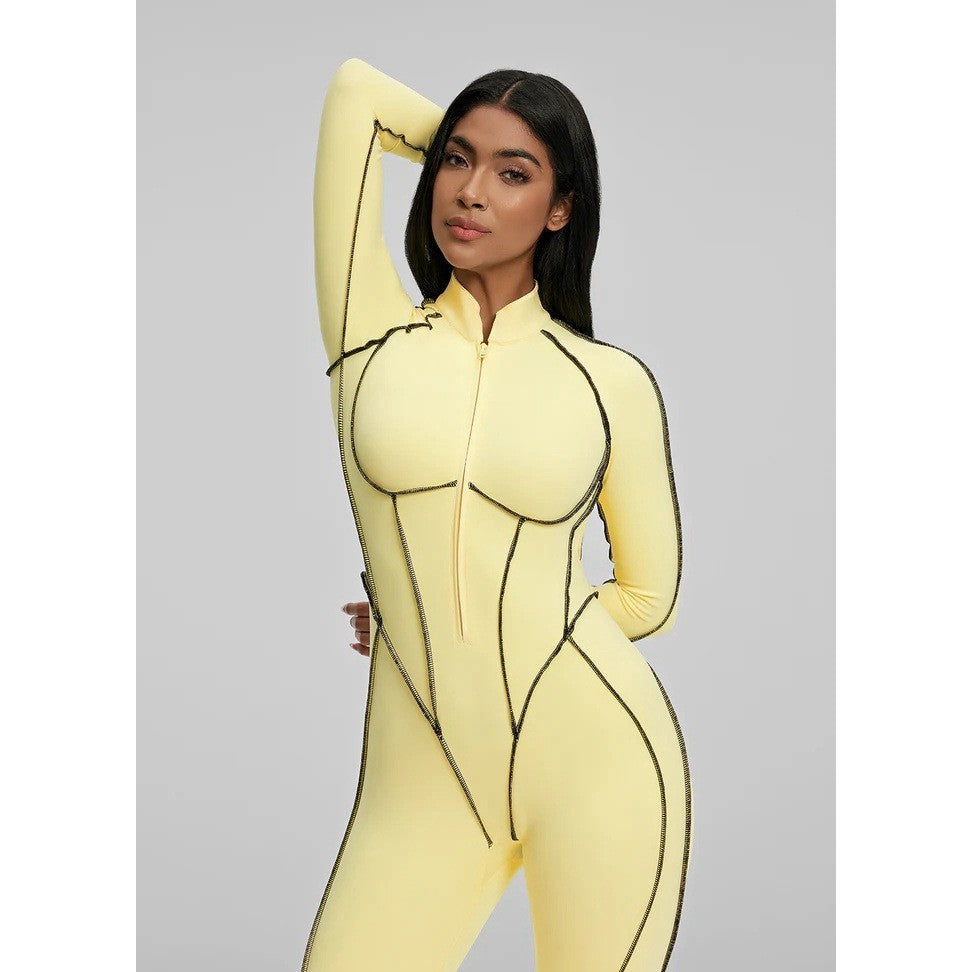 BDCV 25ss Women Sports Yoga Jumpsuit Split Design Build-in Bra One-Piece Bodysuit Yoga Wear