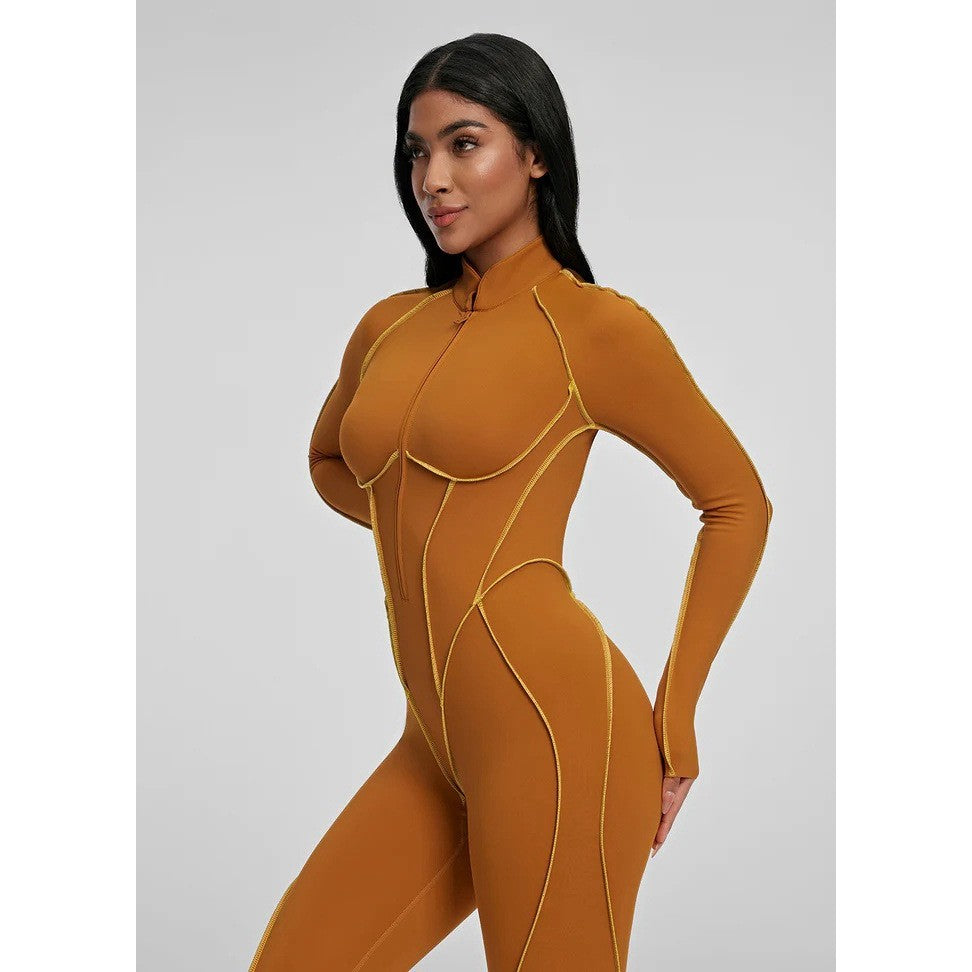 BDCV 25ss Women Sports Yoga Jumpsuit Split Design Build-in Bra One-Piece Bodysuit Yoga Wear