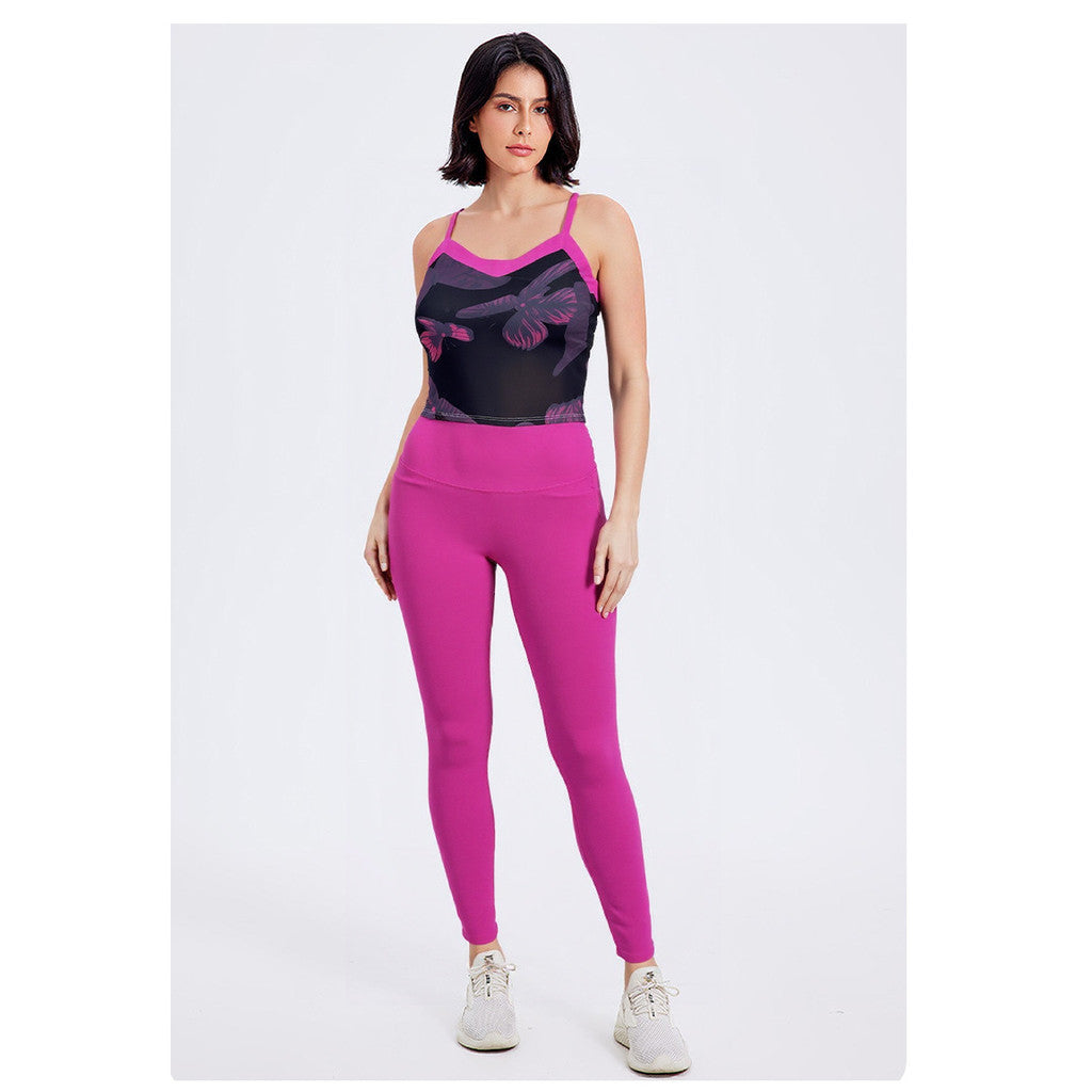 BDCV High Waist Tummy Control Yoga Sports Outfit