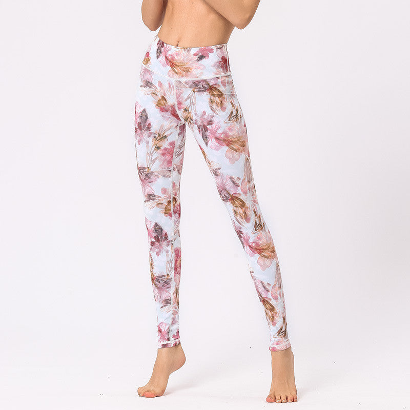 BDCV Charming Yoga Pants Women Flower Print Leggings