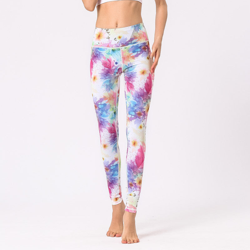 BDCV Charming Yoga Pants Women Flower Print Leggings