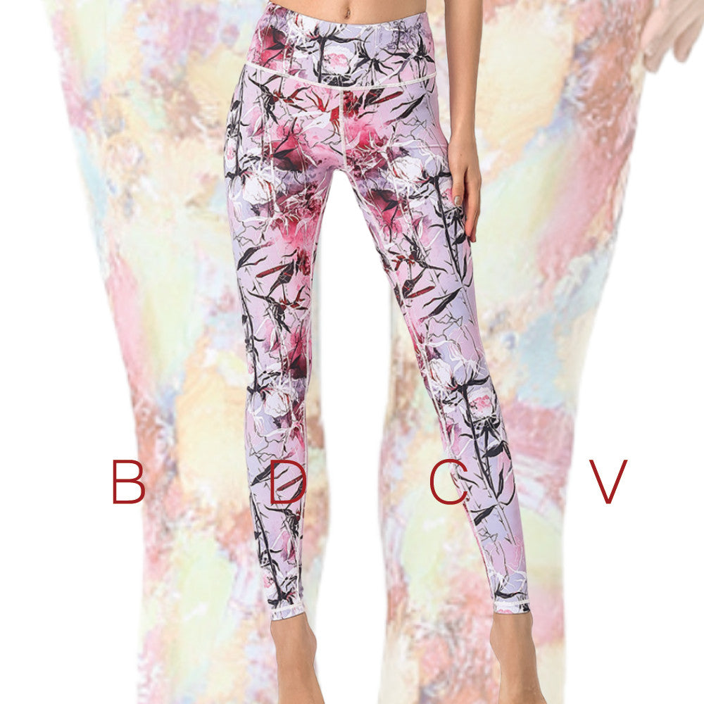 BDCV Charming Yoga Pants Women Flower Print Leggings