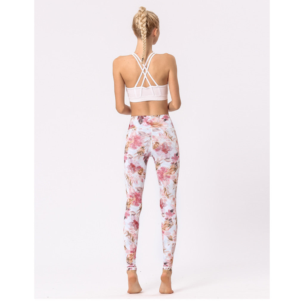 BDCV Charming Yoga Pants Women Flower Print Leggings