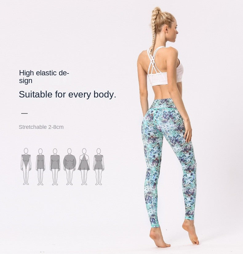 BDCV Charming Yoga Pants Women Flower Print Leggings