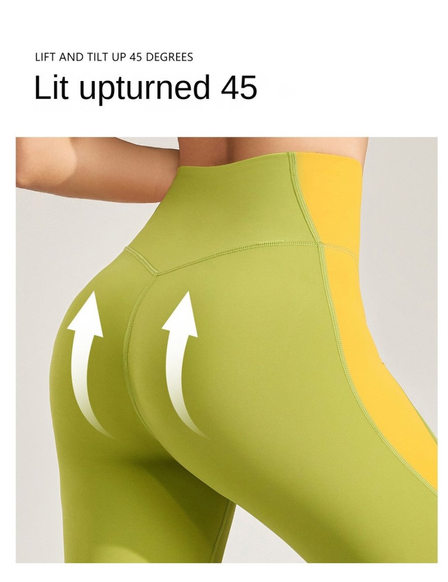 Women Exercise Workout Outfit Contrast Color Quick - Drying Yoga Clothes - BodyCarver