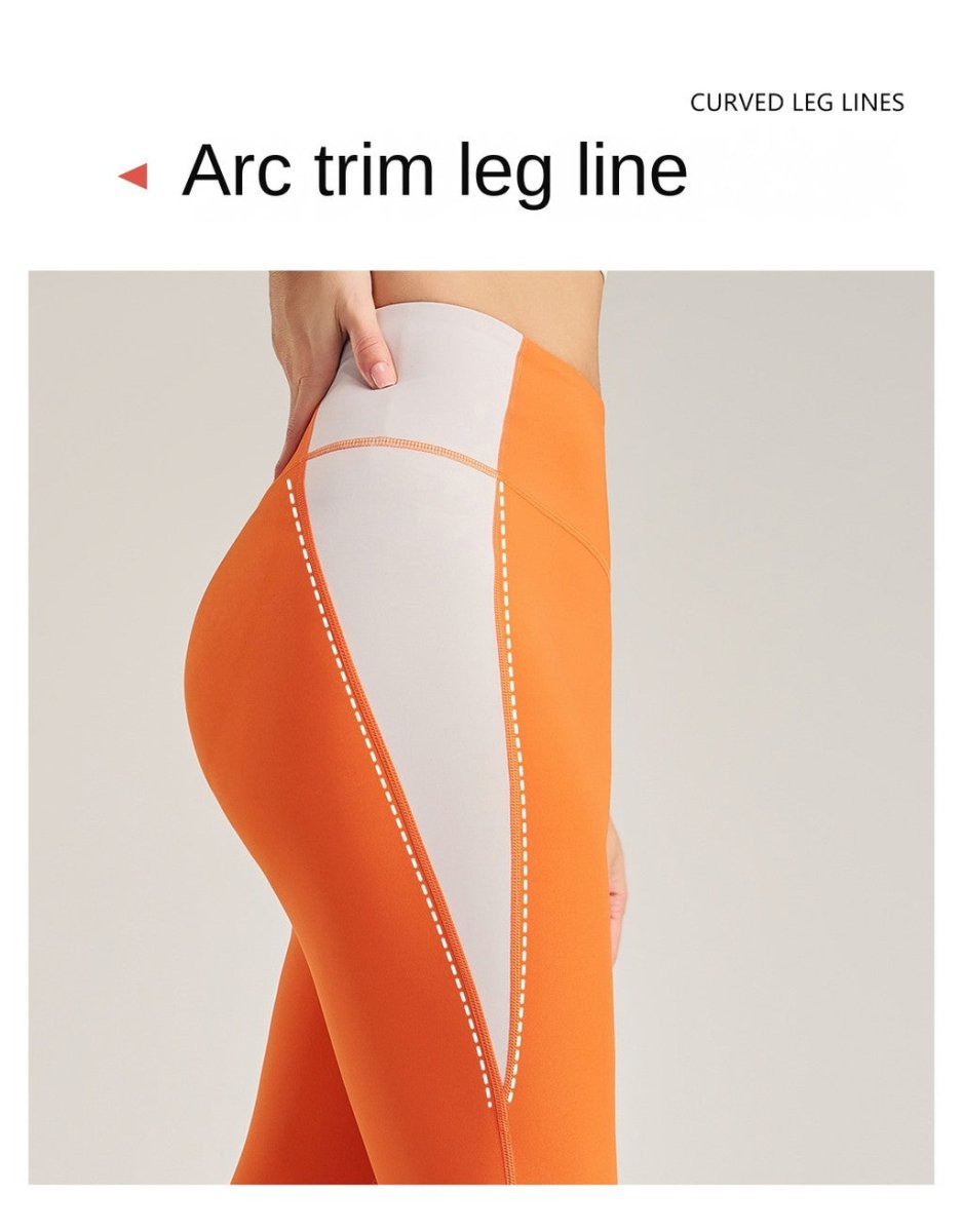Women Exercise Workout Outfit Contrast Color Quick - Drying Yoga Clothes - BodyCarver