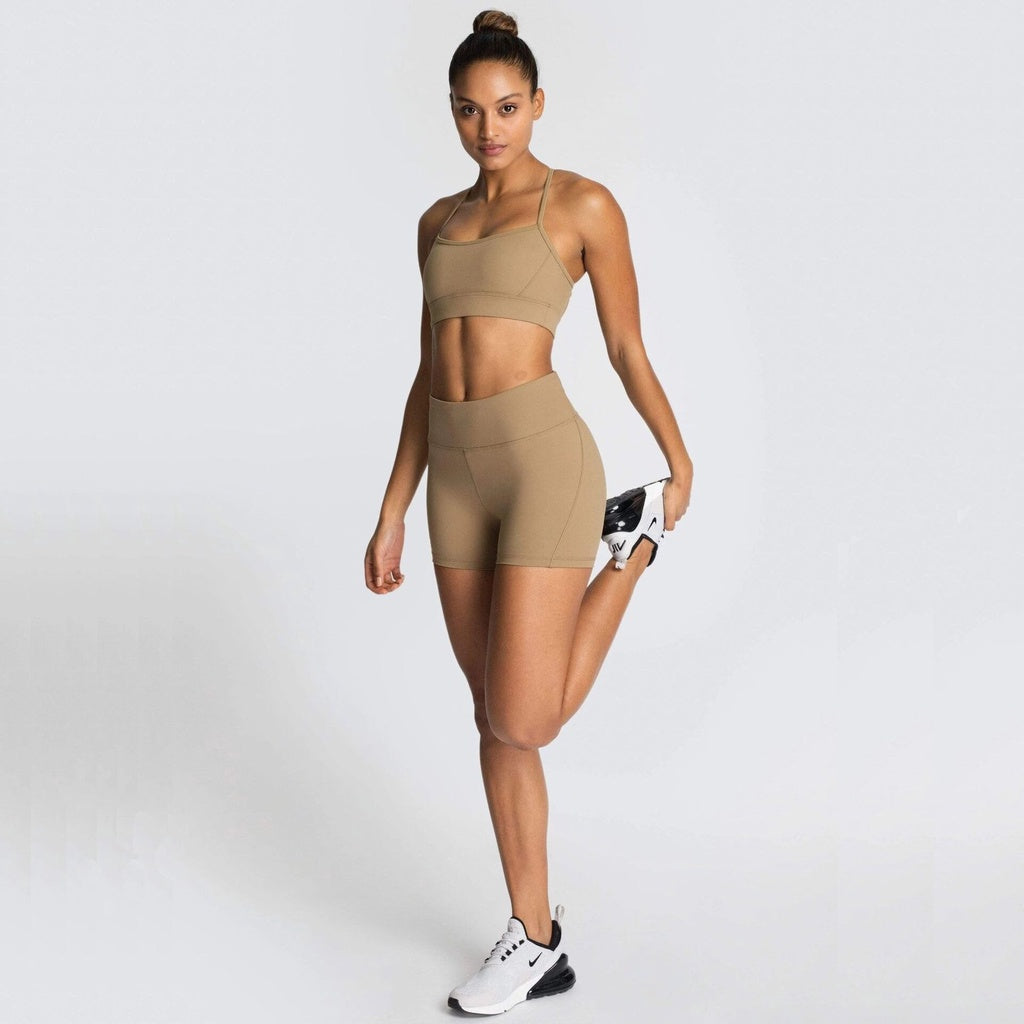 Workout Yoga Set Women Fitness Clothing Jogging Gym Clothes Beauty Back Sports Bra Running Bike Shorts WS021