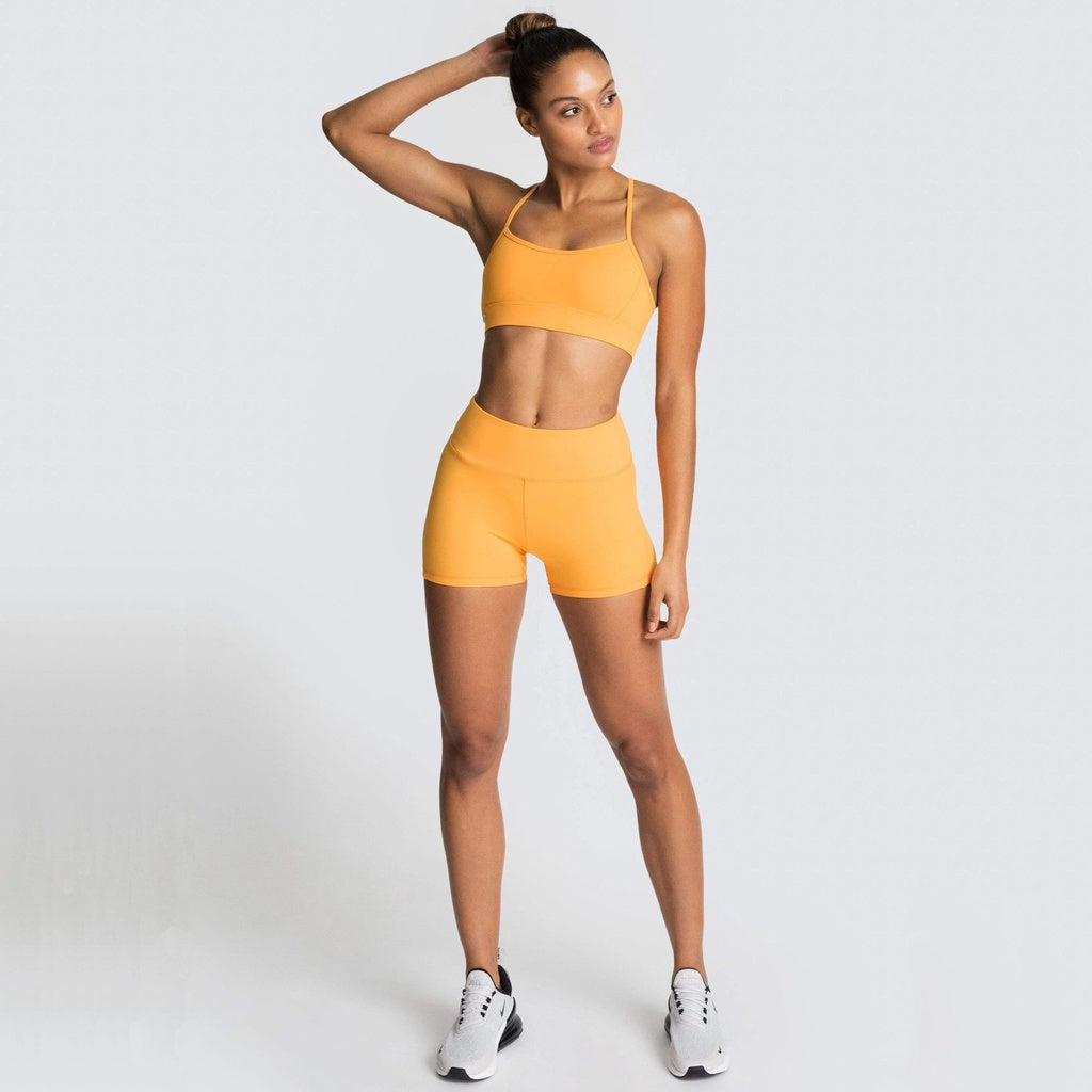 Workout Yoga Set Women Fitness Clothing Jogging Gym Clothes Beauty Back Sports Bra Running Bike Shorts WS021