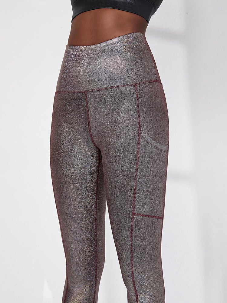 BC 22ss Women Diamond Piece Yoga Legging High Waist Elastic Fitness Pants WP012 - BodyCarver