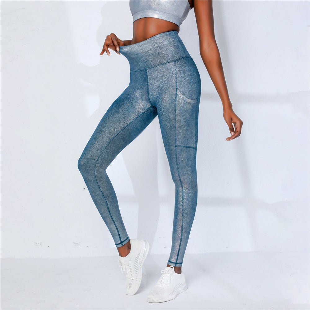 BC 22ss Women Diamond Piece Yoga Legging High Waist Elastic Fitness Pants WP012 - BodyCarver