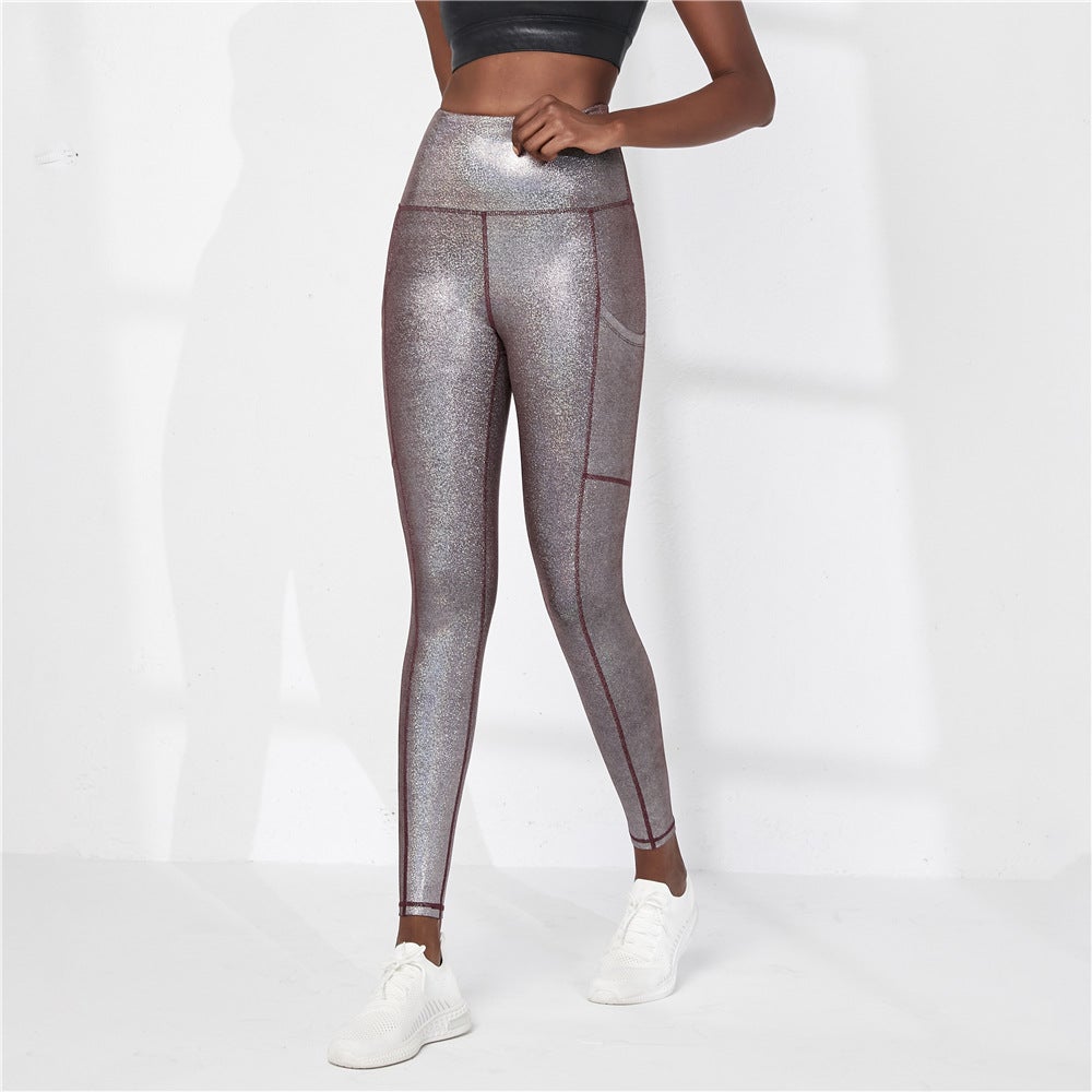 BC 22ss Women Diamond Piece Yoga Legging High Waist Elastic Fitness Pants WP012 - BodyCarver