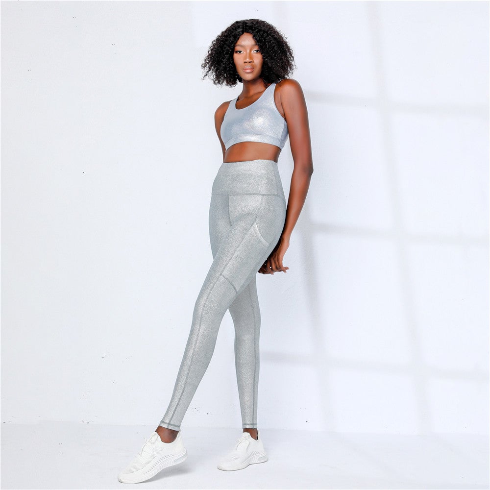 BC 22ss Women Diamond Piece Yoga Legging High Waist Elastic Fitness Pants WP012 - BodyCarver