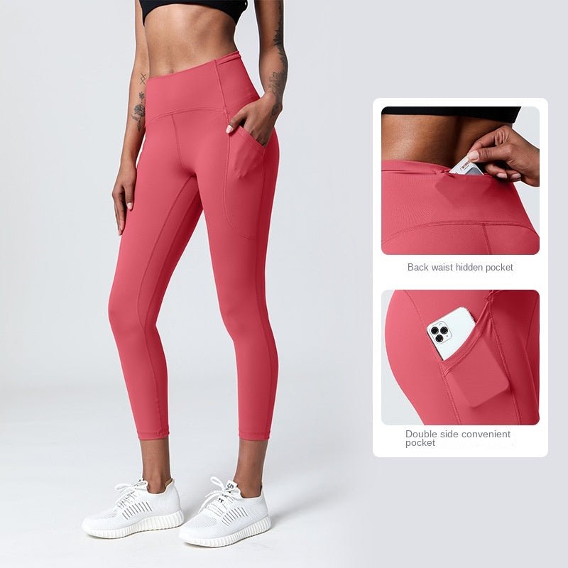 BC 23'' Yoga Pants Women Sports Pants with Zip Pocket Buttery Elasitc Fitness Running Workout Legging Women - BodyCarver