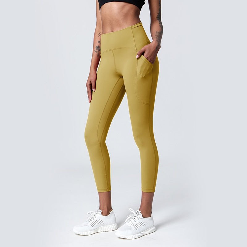 BC 23'' Yoga Pants Women Sports Pants with Zip Pocket Buttery Elasitc Fitness Running Workout Legging Women - BodyCarver