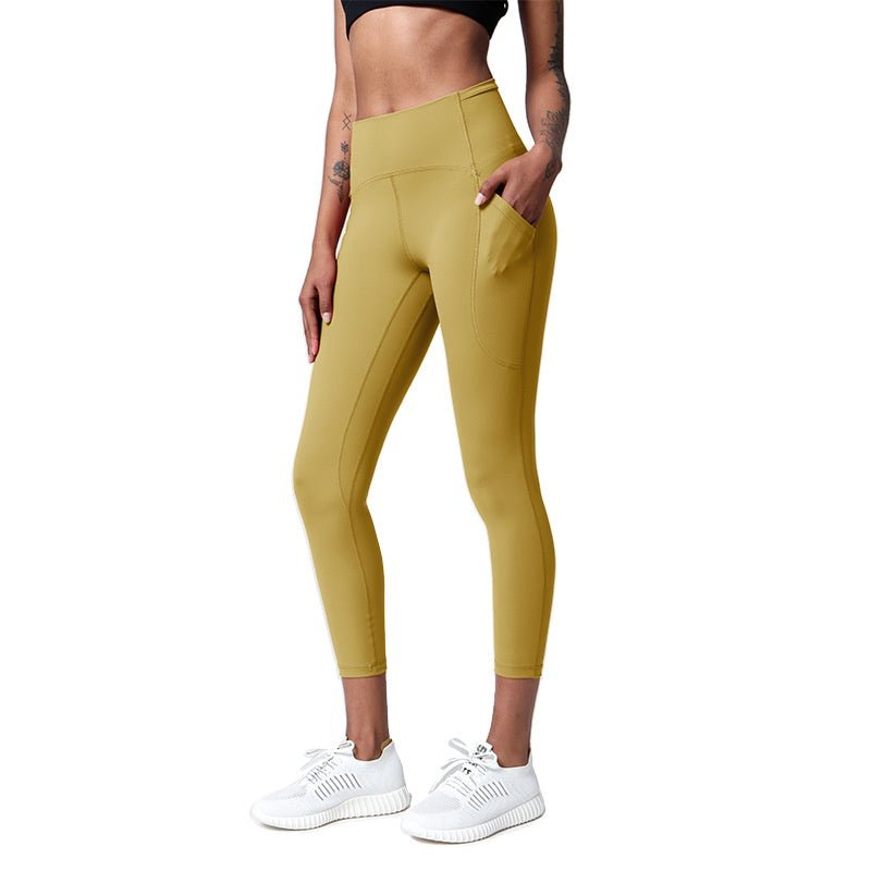BC 23'' Yoga Pants Women Sports Pants with Zip Pocket Buttery Elasitc Fitness Running Workout Legging Women - BodyCarver