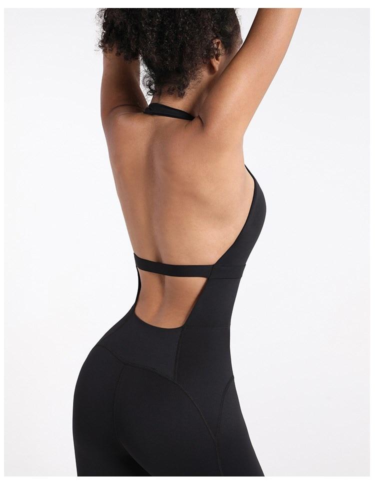 BC Backless Women Aerial Yoga Set Gym Running Training Workout Athletic Suit WJ017 - BodyCarver