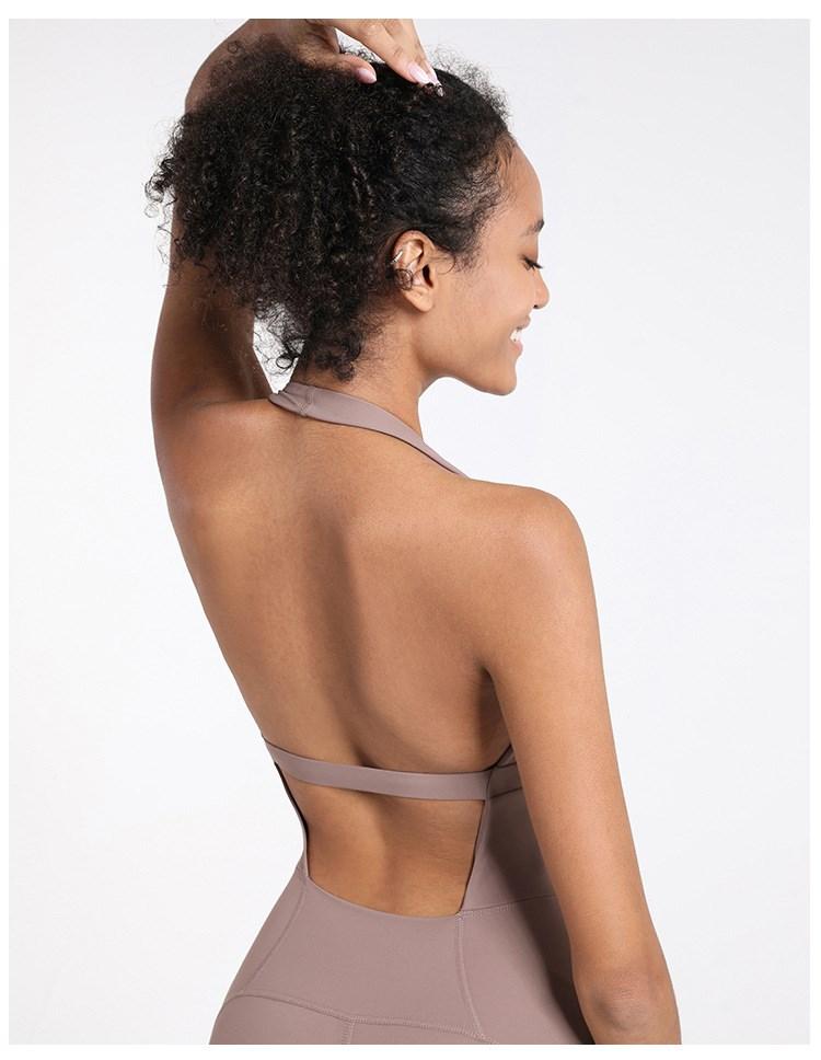 BC Backless Women Aerial Yoga Set Gym Running Training Workout Athletic Suit WJ017 - BodyCarver