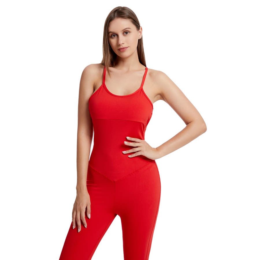 BC BASIC Yoga Jumpsuit Women Aerial Yoga Bodysuits with Pad Breathable Elastic One-piece Sports Fitness Suit Women - BodyCarver