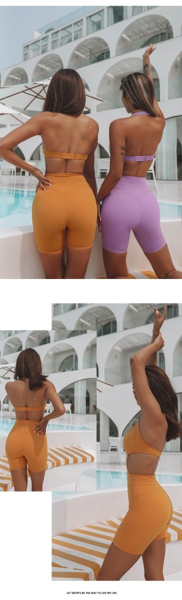 BC Beauty Back Design Women Jumpsuit Buttery Sports Suit All-in-one Yoga Jumpsuit WJ016 - BodyCarver
