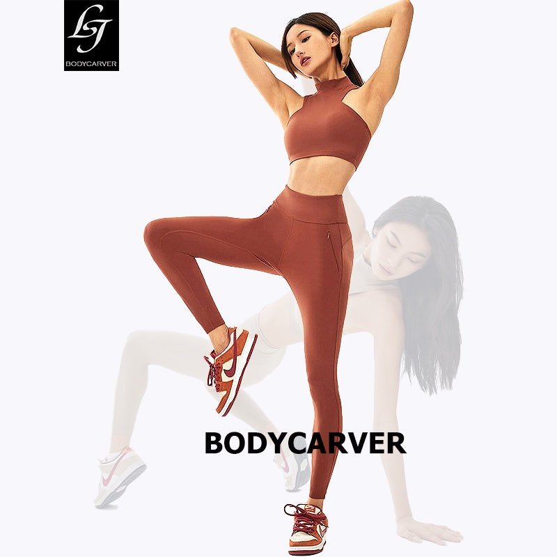 BC Buttery Sports Wear for Women Yoga Set Zipper Workout Running Suit WS022 - BodyCarver
