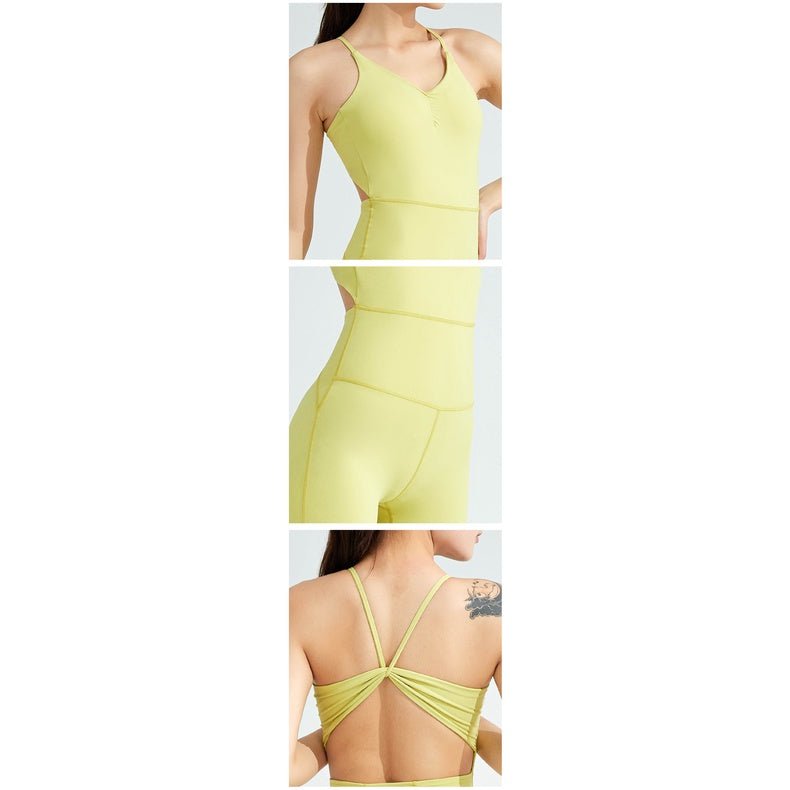 BC Buttery Yoga Jumpsuit Women Aerial Yoga Sports Wear Padded Fitness Sports Set Wear One Piece Sports Bra and Yoga Pants - BodyCarver