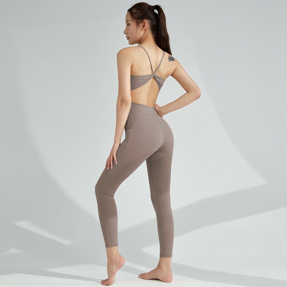 BC Buttery Yoga Jumpsuit Women Aerial Yoga Sports Wear Padded Fitness Sports Set Wear One Piece Sports Bra and Yoga Pants - BodyCarver