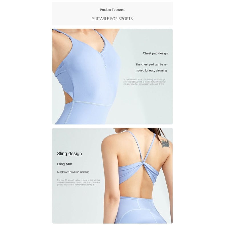 BC Buttery Yoga Jumpsuit Women Aerial Yoga Sports Wear Padded Fitness Sports Set Wear One Piece Sports Bra and Yoga Pants - BodyCarver
