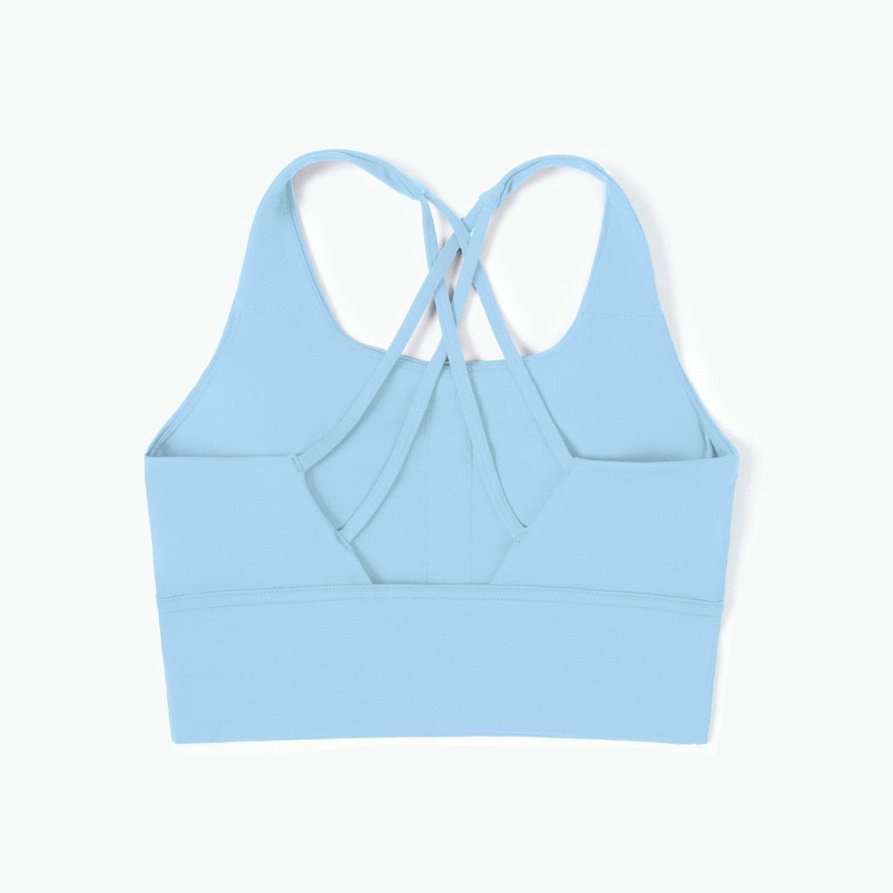 BC Cross Strap Women Push Up Sports bra Fitness Athletic Top WB013 - BodyCarver