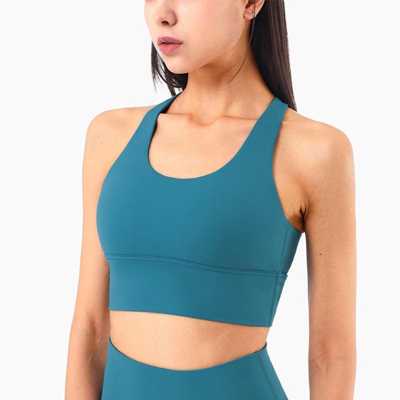 BC Cross Strap Women Push Up Sports bra Fitness Athletic Top WB013 - BodyCarver