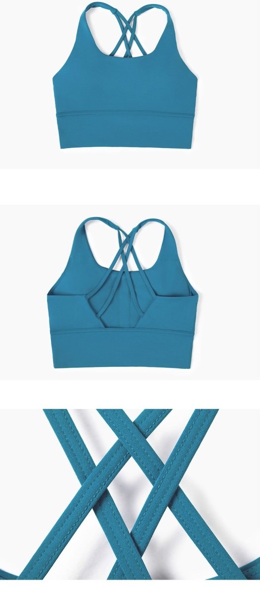 BC Cross Strap Women Push Up Sports bra Fitness Athletic Top WB013 - BodyCarver