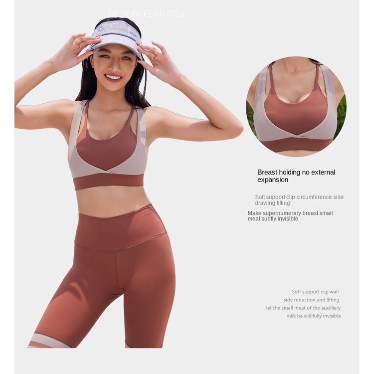 BC High Impact Sports Bra Women Shockproof Yoga Bra Elastic Back Buckle Running Fitness Bra - BodyCarver