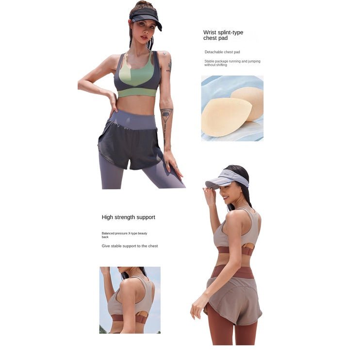 BC High Impact Sports Bra Women Shockproof Yoga Bra Elastic Back Buckle Running Fitness Bra - BodyCarver