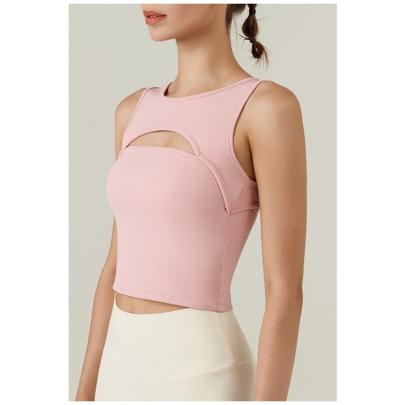 BC Hollow Sports Casual Crop Top Women Fitness Yoga Top with Pad Activewear Women Buttery Daily Tshirt WT016 - BodyCarver