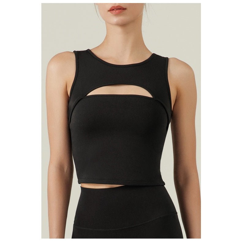 BC Hollow Sports Casual Crop Top Women Fitness Yoga Top with Pad Activewear Women Buttery Daily Tshirt WT016 - BodyCarver