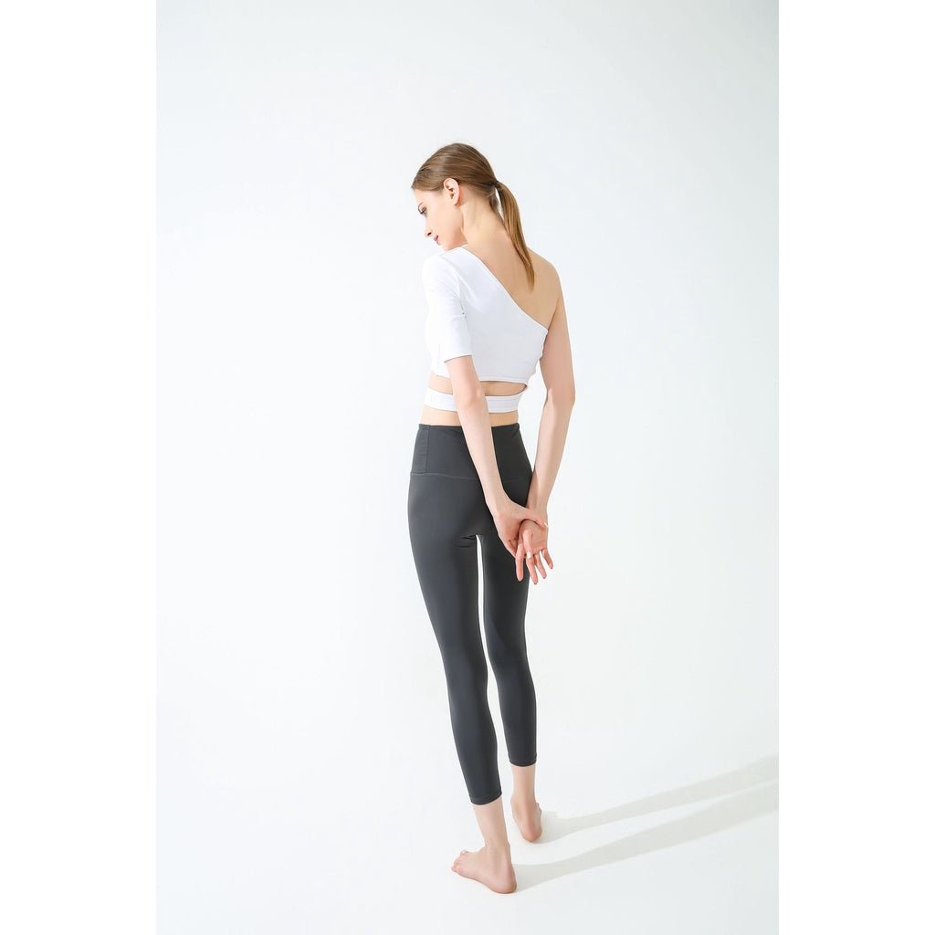BC Irregular Design Yoga Top Women Sports Fitness T-shirt Yoga Dance Training Top WT015 - BodyCarver