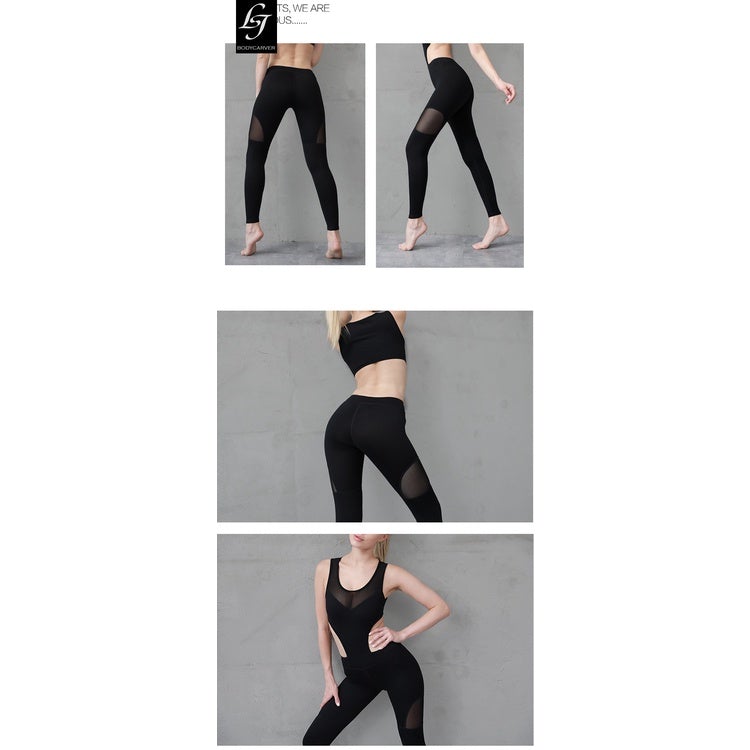 BC Mesh Yoga Ballet Bodysuit One-piece Women Yoga Suit Fitness Running Clothes - BodyCarver