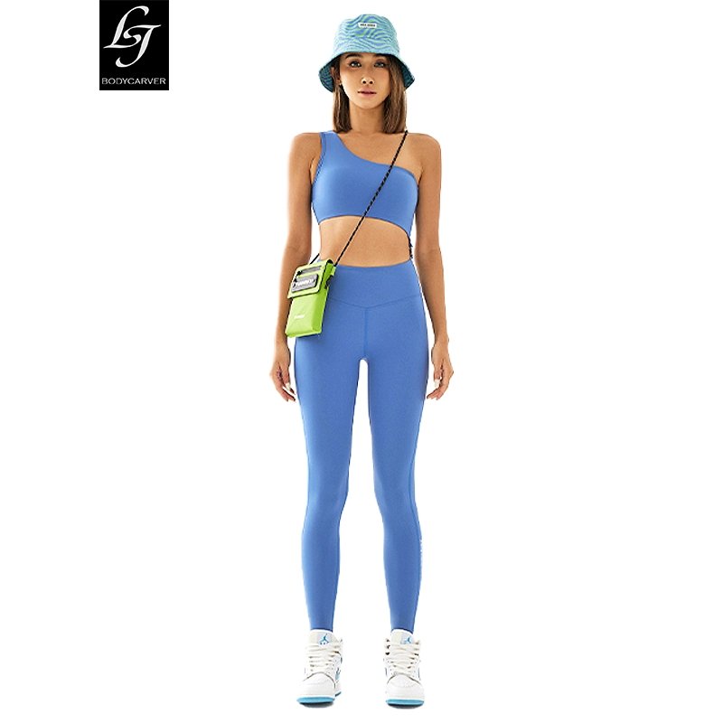 BC New Design Women Single Shoulder Aerial Yoga Jumpsuit Gym Fitness Suit WJ020 - BodyCarver