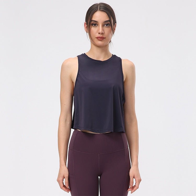 BC Shutter Yoga Vest Women Sports Fitness Top Beauty Back Design Workout Top Elastic Women Vest - BodyCarver