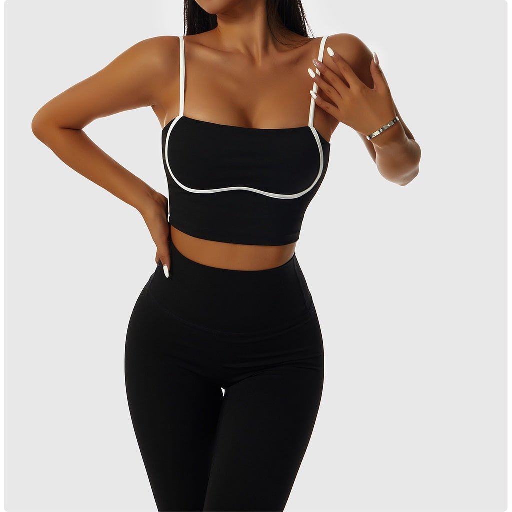 BC Stream Sports Wear Women Curved Line Fitness Yoga Set Wear Buttery Fabric Sports Bra High Elastic Yoga Pants - BodyCarver
