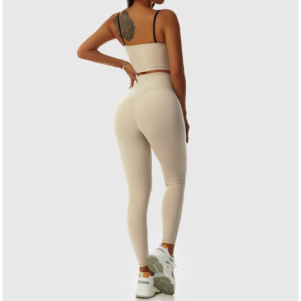 BC Stream Sports Wear Women Curved Line Fitness Yoga Set Wear Buttery Fabric Sports Bra High Elastic Yoga Pants - BodyCarver