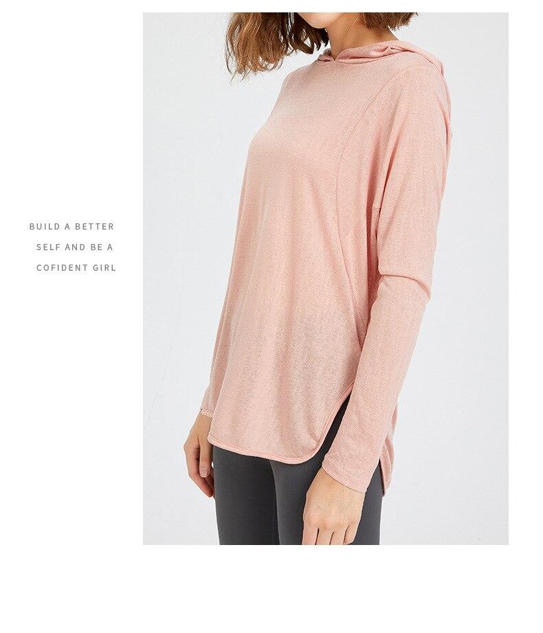 BC Swift Women Casual T-Shirt Yoga Hooded Tees WT010 - BodyCarver