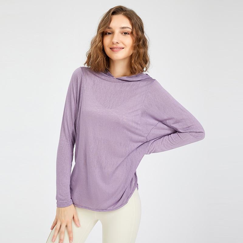 BC Swift Women Casual T-Shirt Yoga Hooded Tees WT010 - BodyCarver