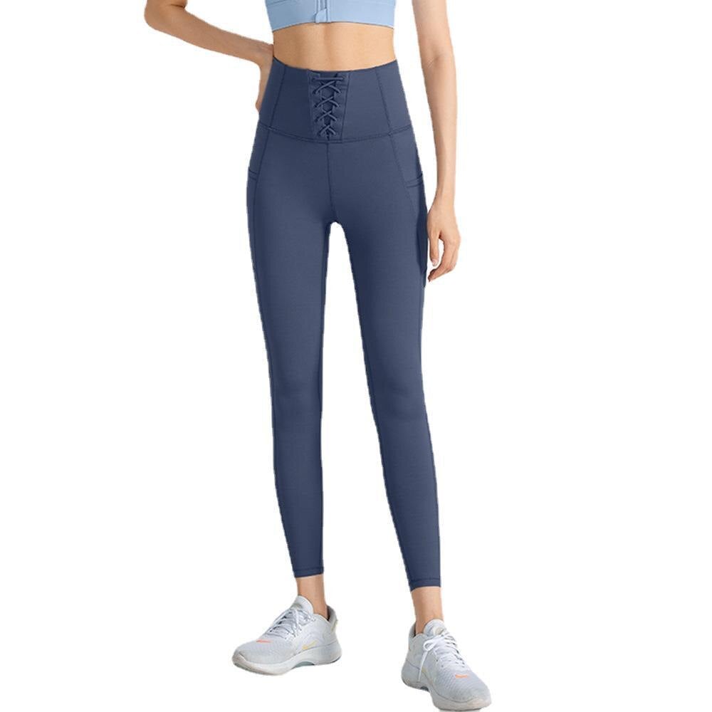 BC Tie Design Women Sports Pant High Waist Leggings Fitness Runnin Pants WP013 - BodyCarver
