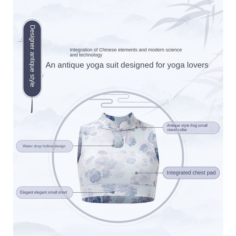 BC TIME Sports Wear Women Asian Designed Workout Set with Pad Buttery Elastic Sports Bra Floral Breathable Yoga Pants Women Yoga Set Wear - BodyCarver