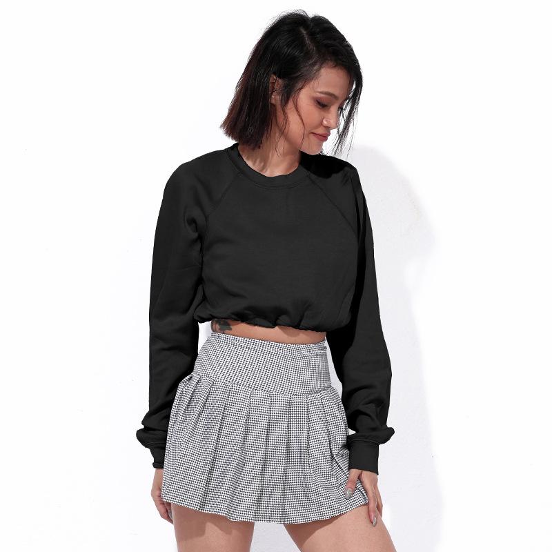 BC Women Crop Sports Sweater Loose Lazy Style Top WT012 - BodyCarver
