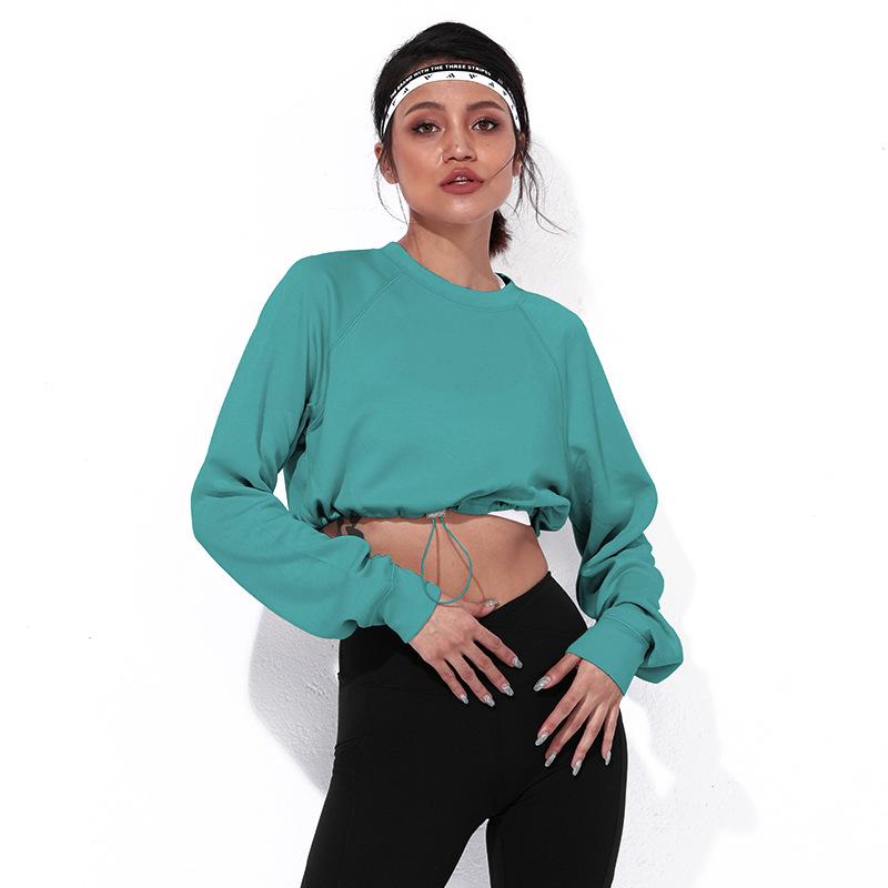 BC Women Crop Sports Sweater Loose Lazy Style Top WT012 - BodyCarver